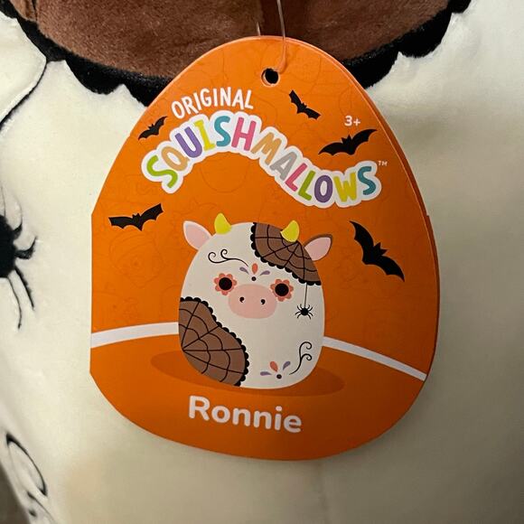 Squishmallow Ronnie Cow Day of the Dead Soft Plush Stuffed Toy Kellytoy - Picture 5 of 7